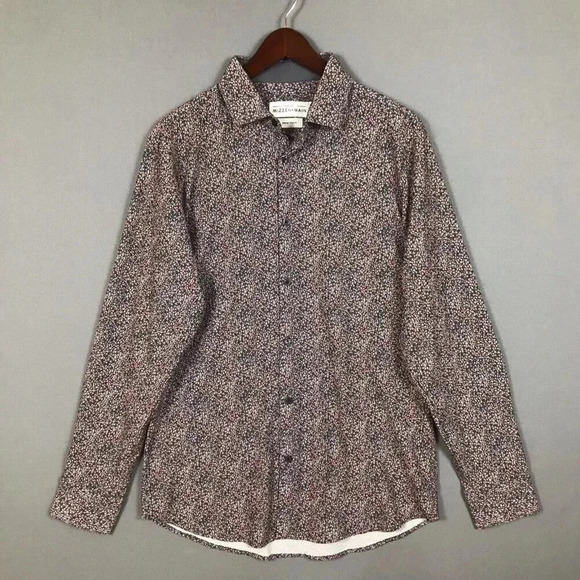 Mizzen + Main Leeward Trim Fit Long Sleeve Button Up Shirt Mens Size Medium M - Picture 2 of 16